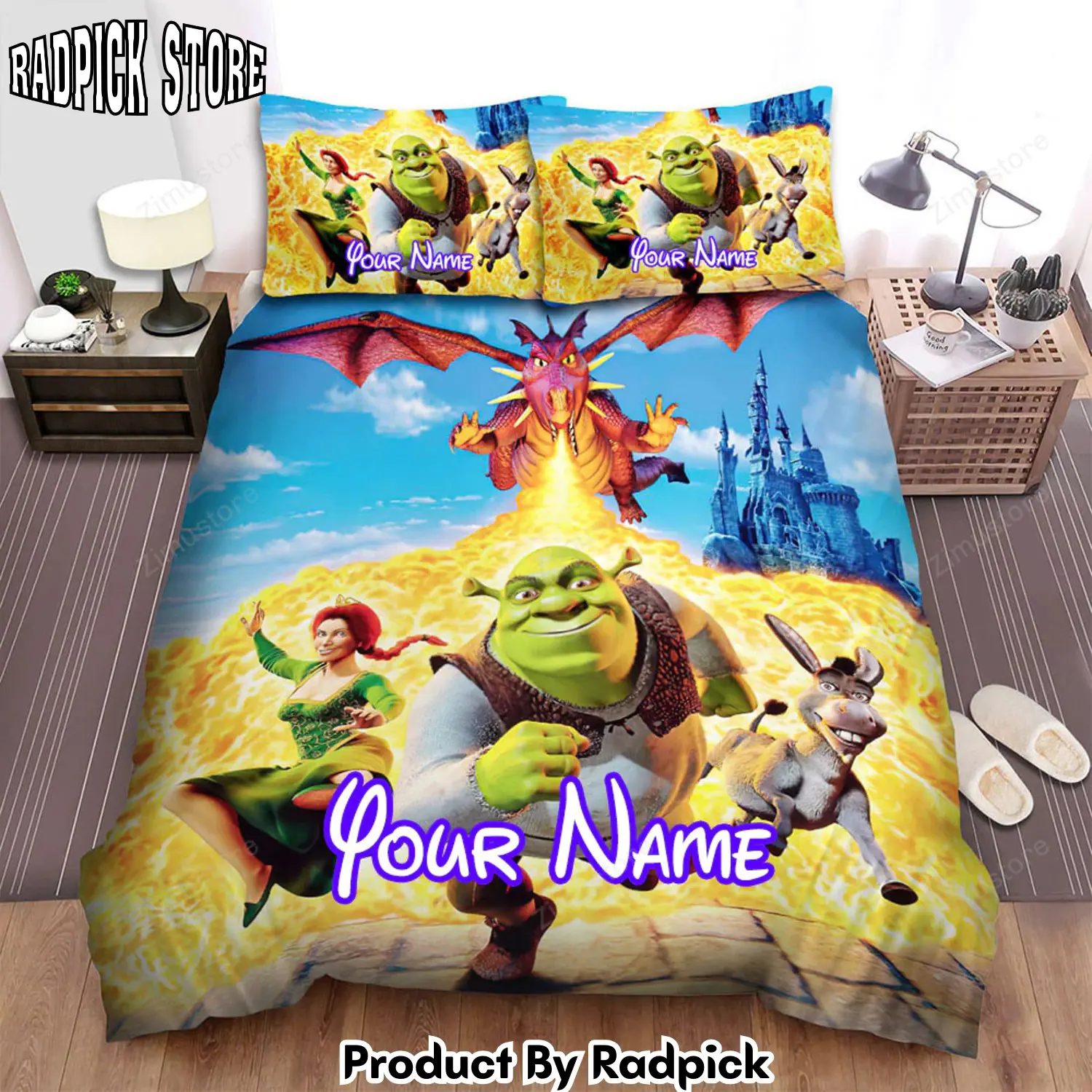 Radpick shrek movie poster 3 bed sheets spread comforter duvet cover personalized name bedding sets rp3272321